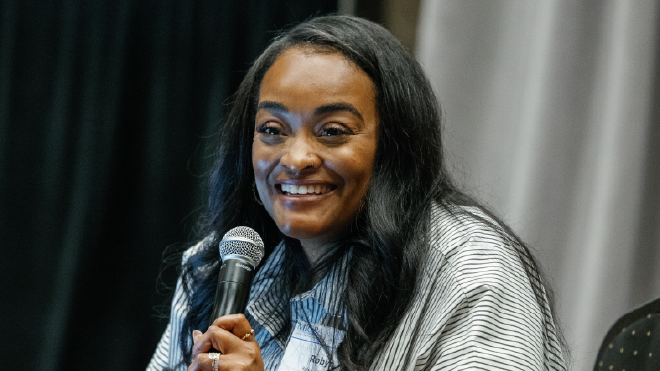 Speaker at an event